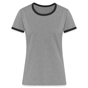 Women's Ringer T-Shirt - heather grey/black