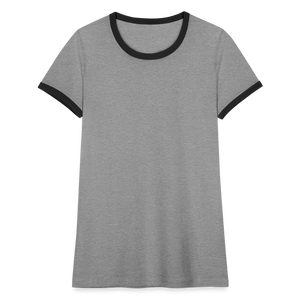 Women's Ringer T-Shirt - heather grey/black