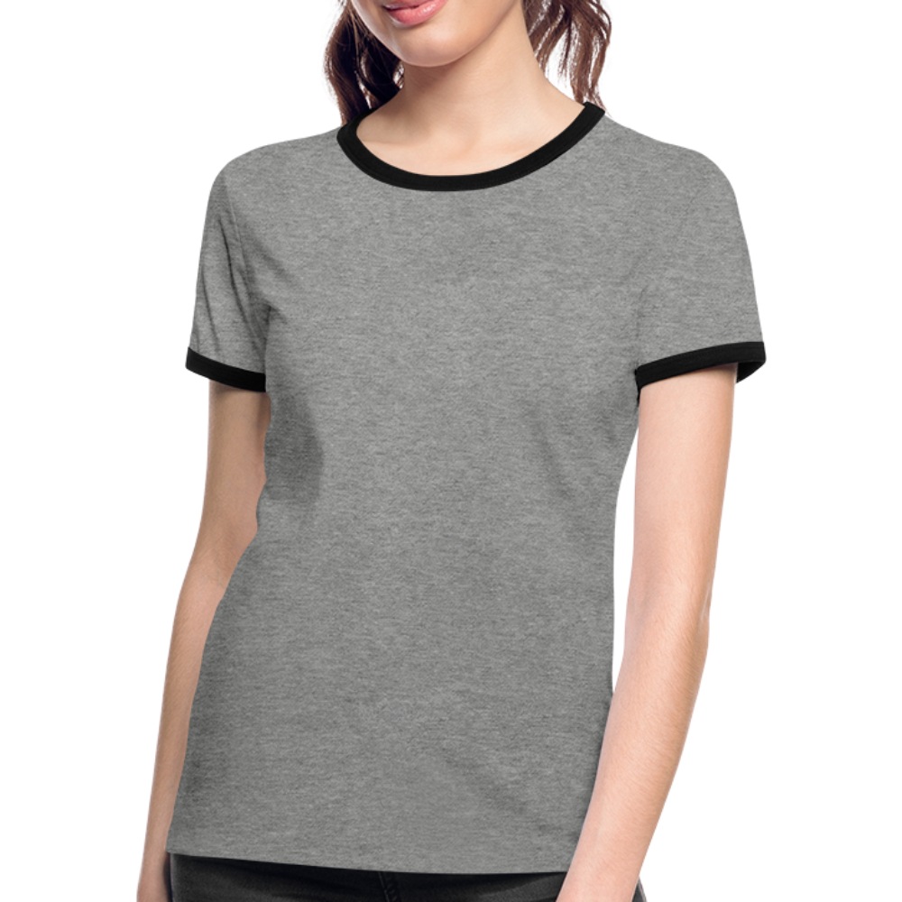 Women's Ringer T-Shirt - heather grey/black