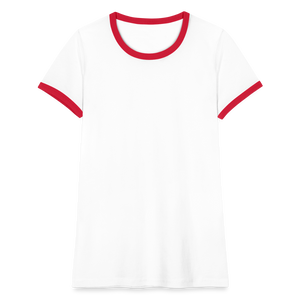 Women's Ringer T-Shirt - white/red