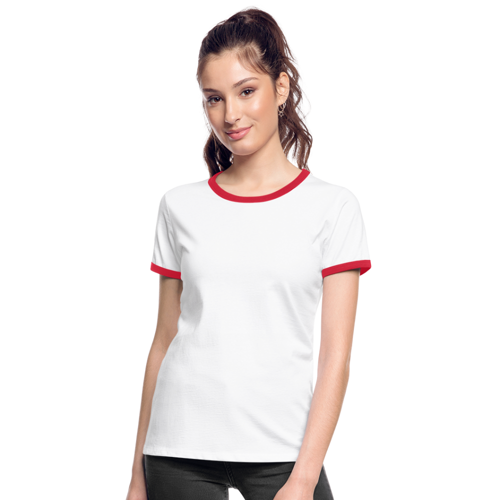 Women's Ringer T-Shirt - white/red