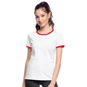 Women's Ringer T-Shirt - white/red