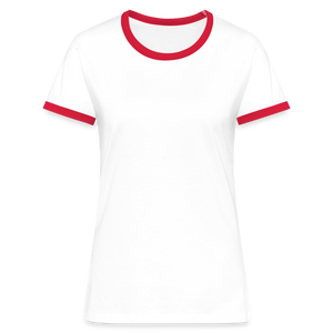 Women's Ringer T-Shirt - white/red