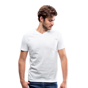 Men's Organic V-Neck T-Shirt - white