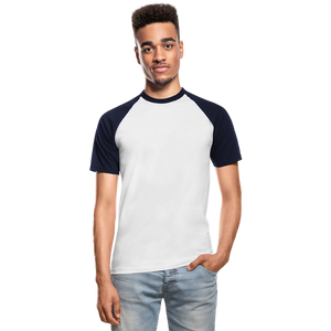 Men’s Baseball T-Shirt - white/navy