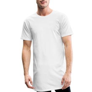 Men’s Long Body Urban Tee | Canvas - white