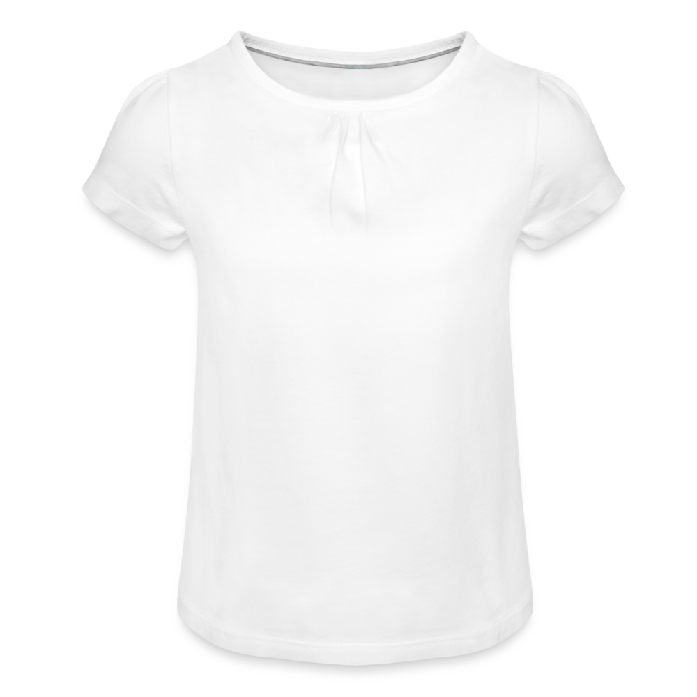 Girl’s T-Shirt with Ruffles | Spreadshirt 1271 - white