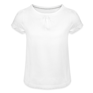 Girl’s T-Shirt with Ruffles | Spreadshirt 1271 - white