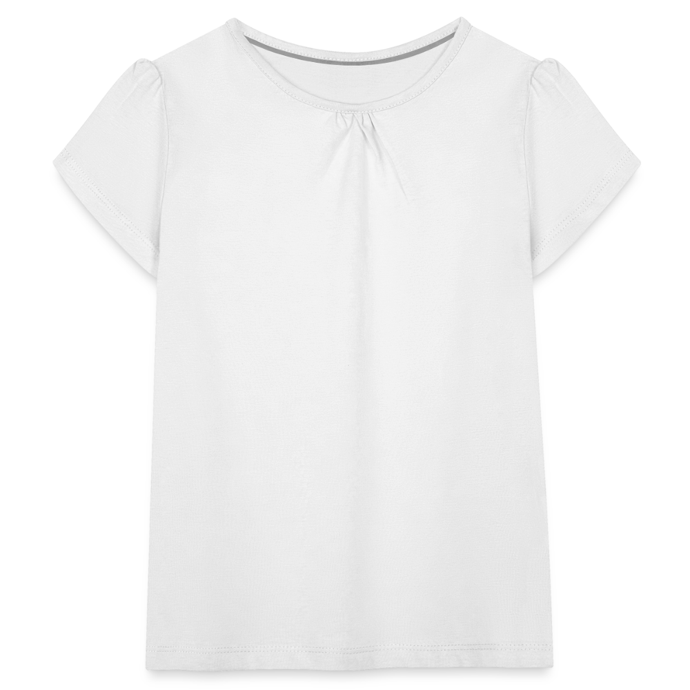 Girl’s T-Shirt with Ruffles | Spreadshirt 1271 - white