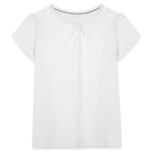 Girl’s T-Shirt with Ruffles | Spreadshirt 1271 - white