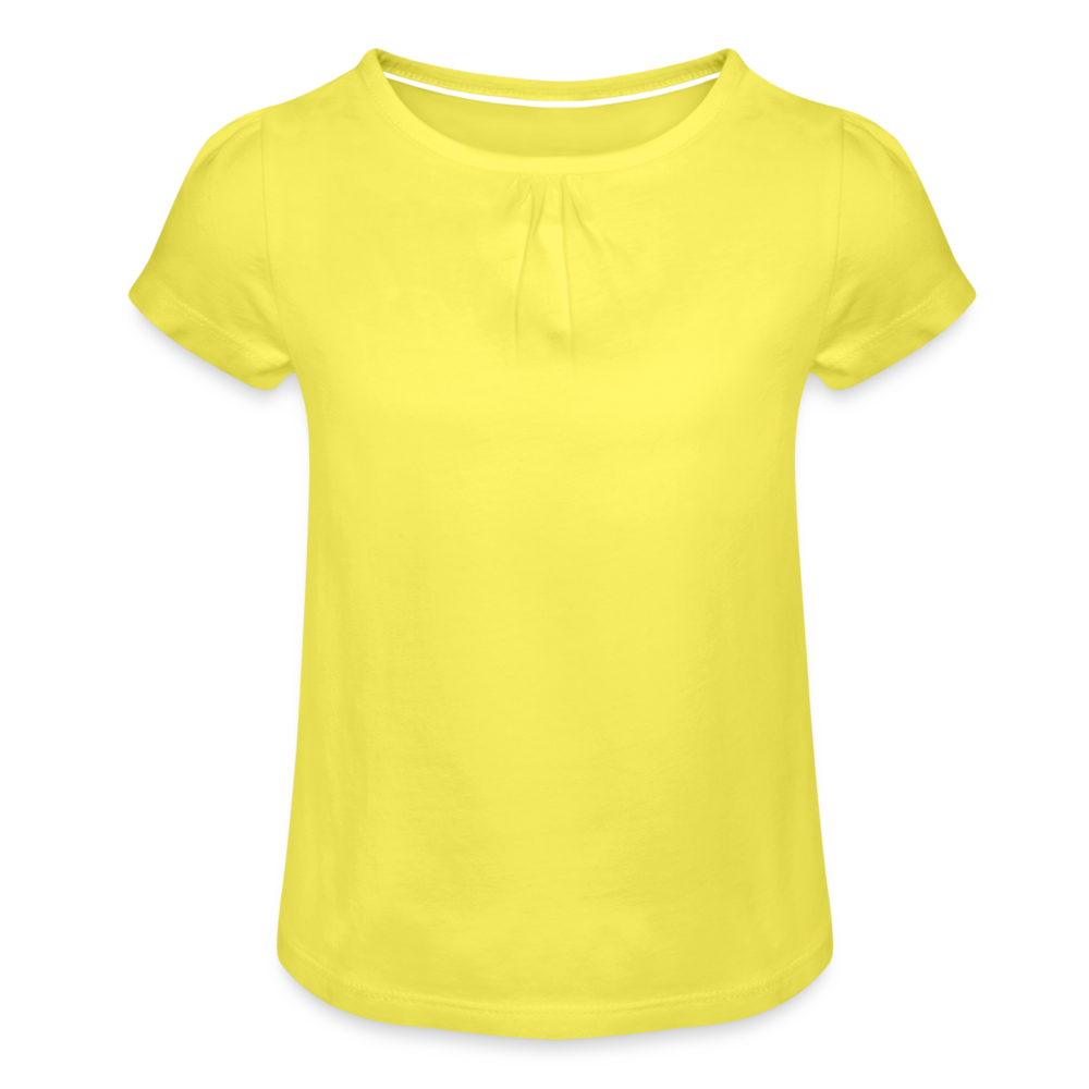 Girl’s T-Shirt with Ruffles | Spreadshirt 1271 - yellow