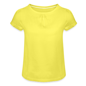 Girl’s T-Shirt with Ruffles | Spreadshirt 1271 - yellow