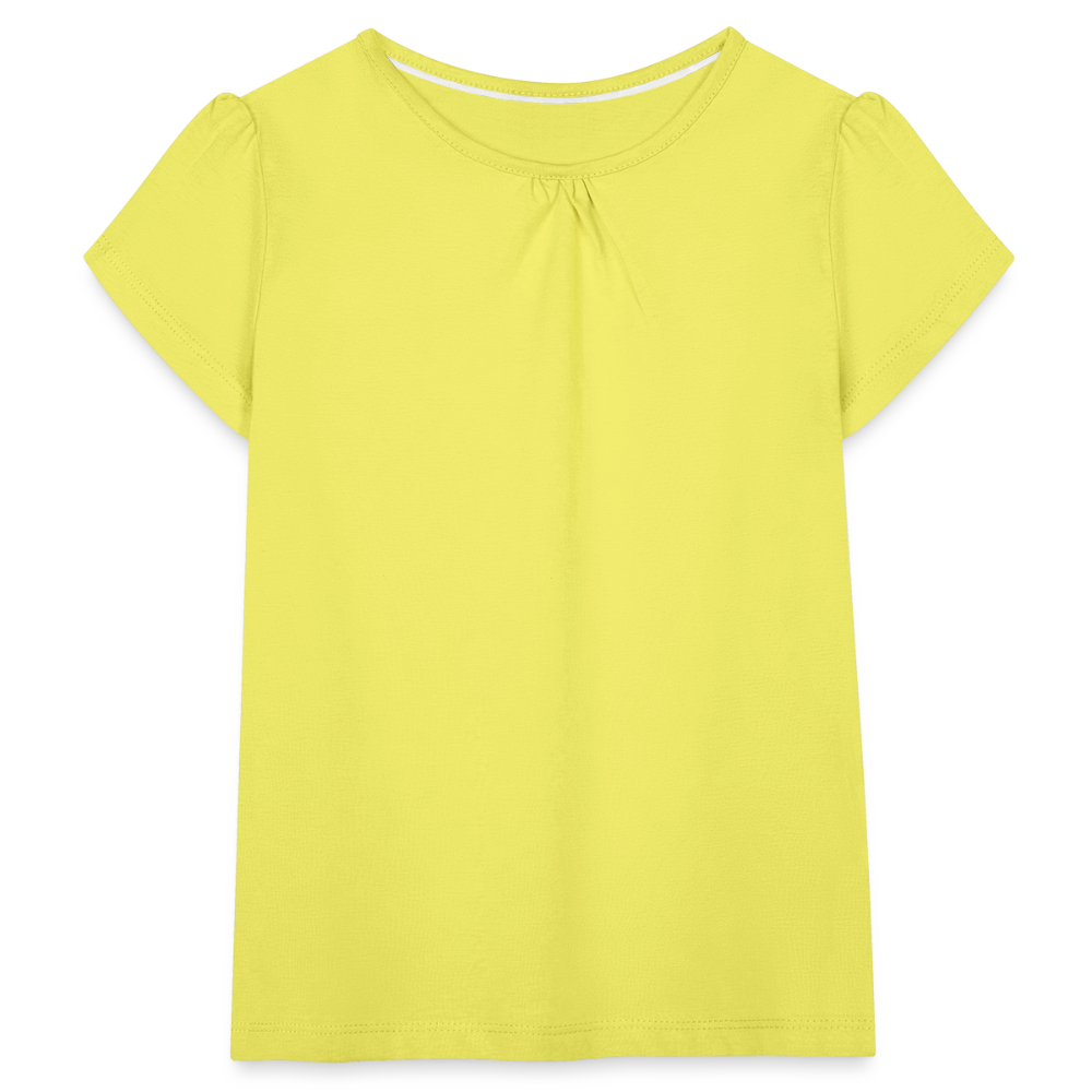 Girl’s T-Shirt with Ruffles | Spreadshirt 1271 - yellow