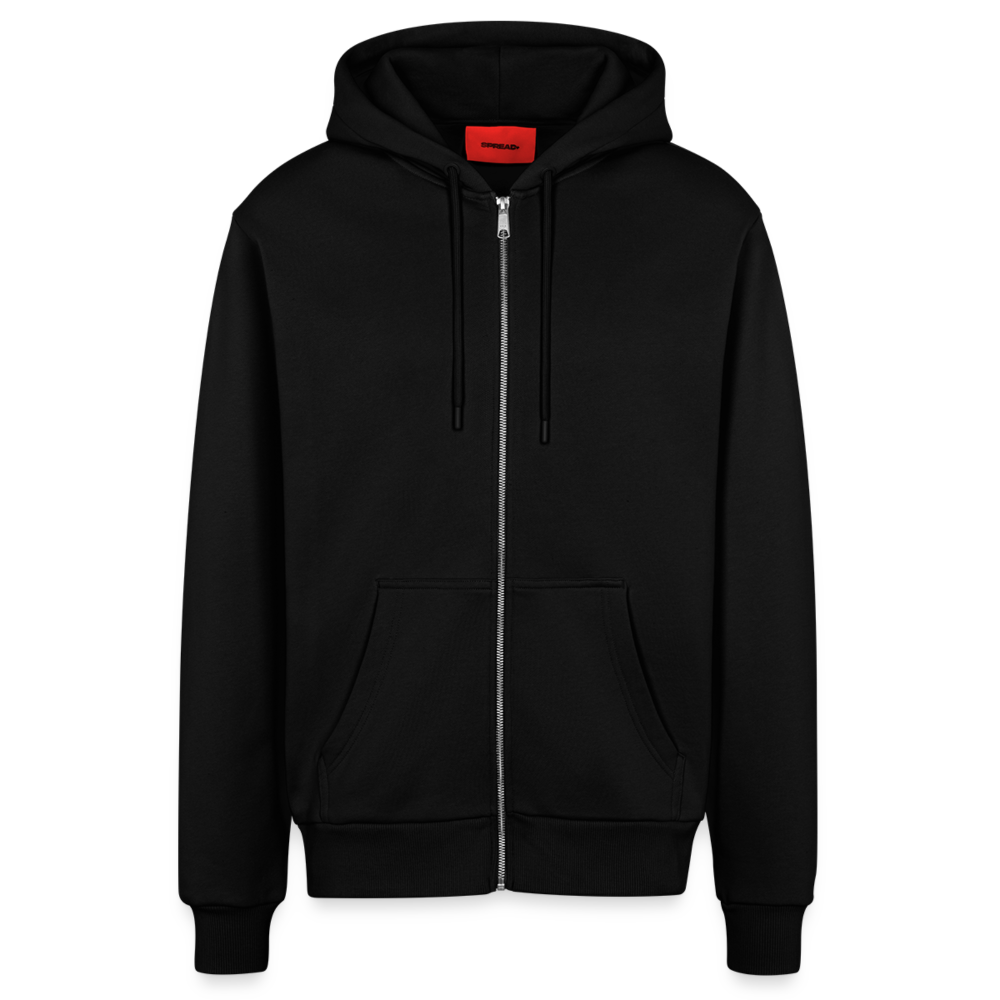 Organic Relaxed Hooded Jacket Made in EU - SOLID BLACK