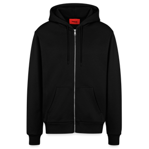 Organic Relaxed Hooded Jacket Made in EU - SOLID BLACK