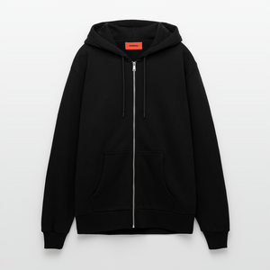 Organic Relaxed Hooded Jacket Made in EU - SOLID BLACK