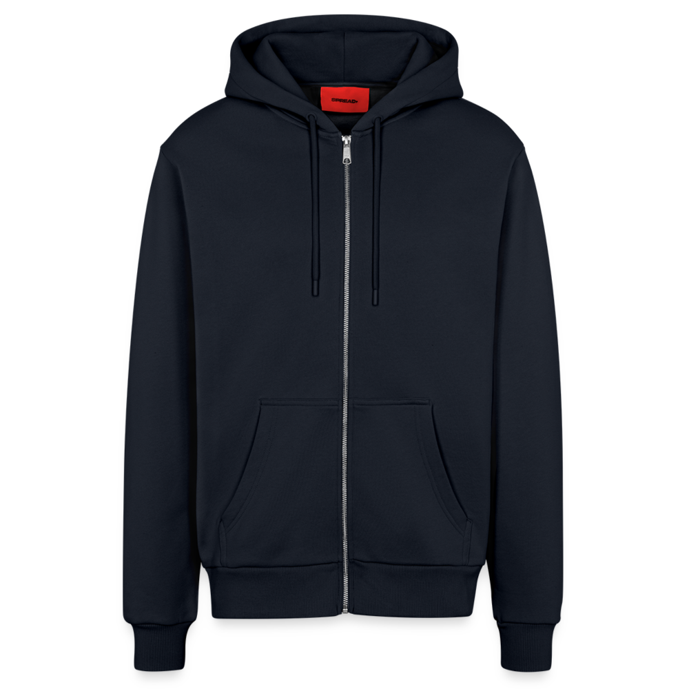 Organic Relaxed Hooded Jacket Made in EU - DARK NAVY