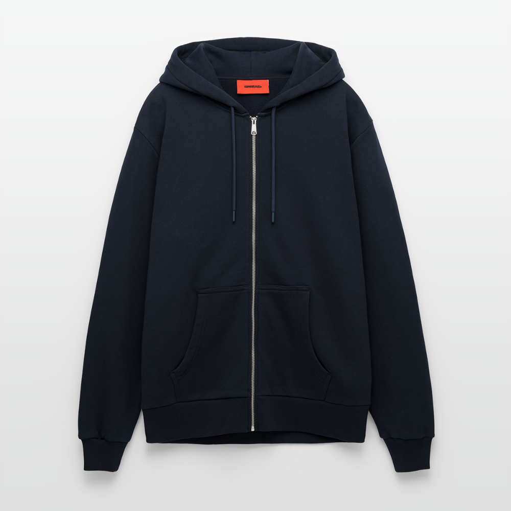 Organic Relaxed Hooded Jacket Made in EU - DARK NAVY