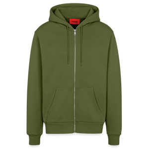 Organic Relaxed Hooded Jacket Made in EU - MOSS GREEN