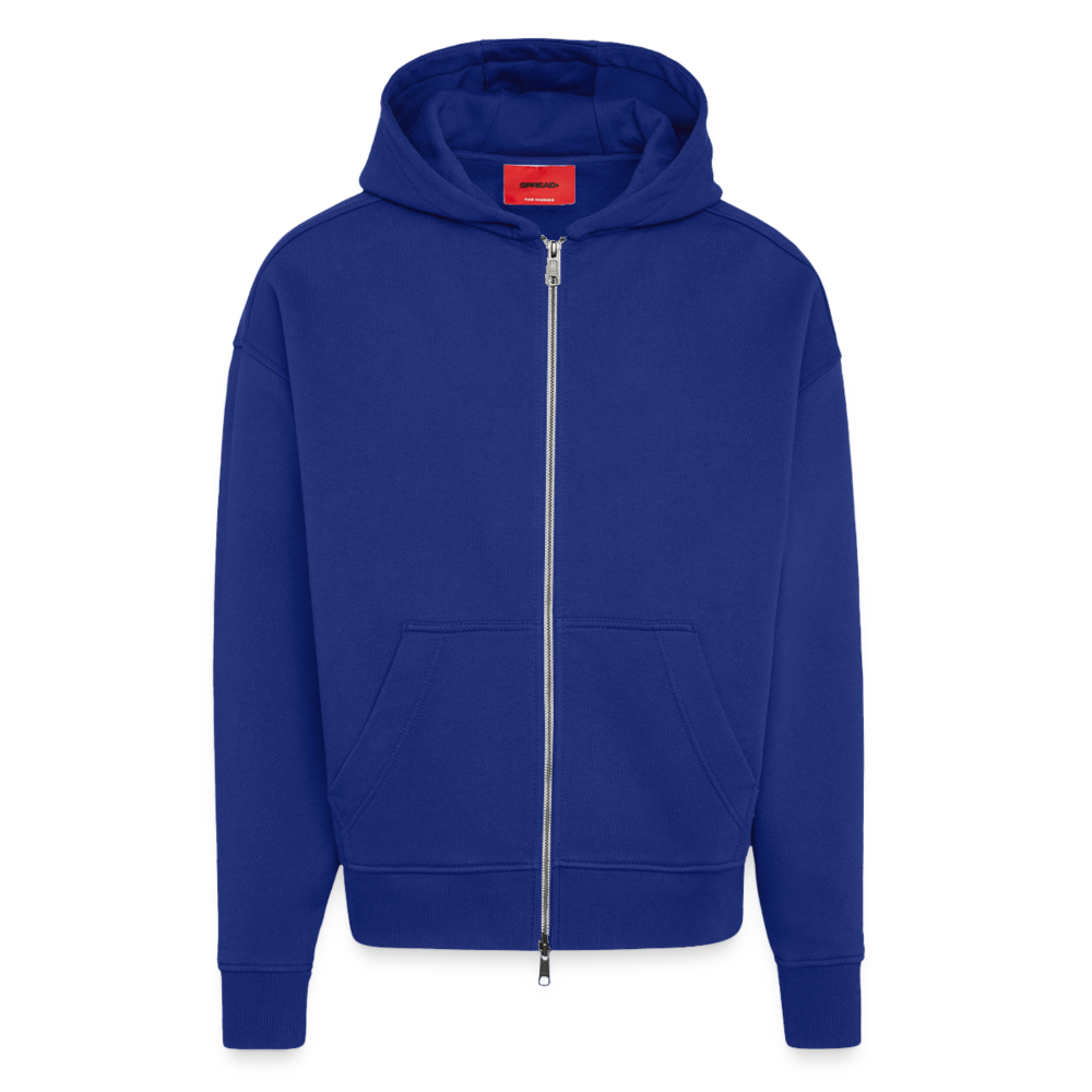 Heavyweight Oversized Organic Hooded Jacket Made in EU - Iconic Blue