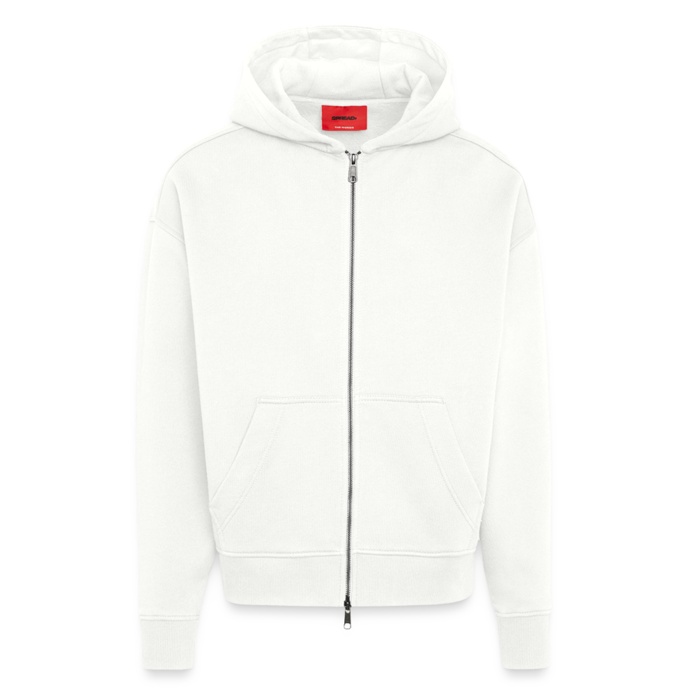 Heavyweight Oversized Organic Hooded Jacket Made in EU - OFF WHITE