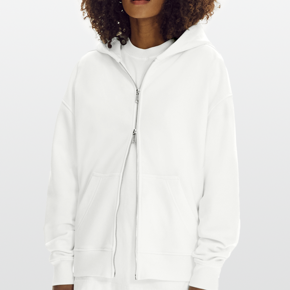 Heavyweight Oversized Organic Hooded Jacket Made in EU - OFF WHITE