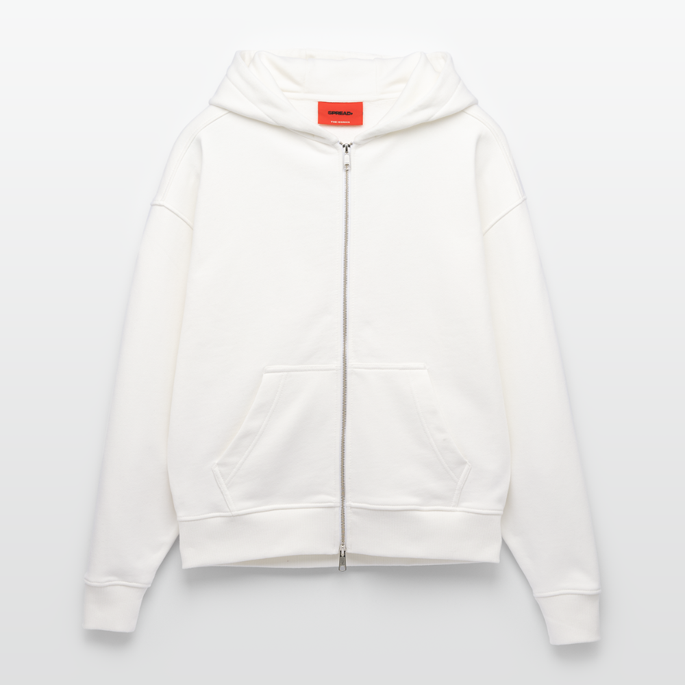 Heavyweight Oversized Organic Hooded Jacket Made in EU - OFF WHITE