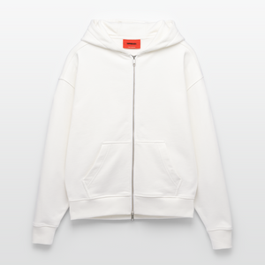 Heavyweight Oversized Organic Hooded Jacket Made in EU - OFF WHITE