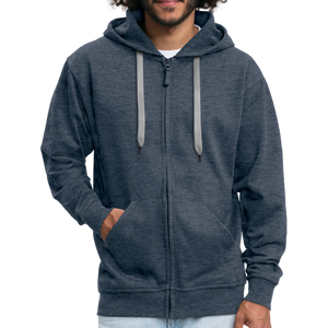 Men's Premium Hooded Jacket - heather denim