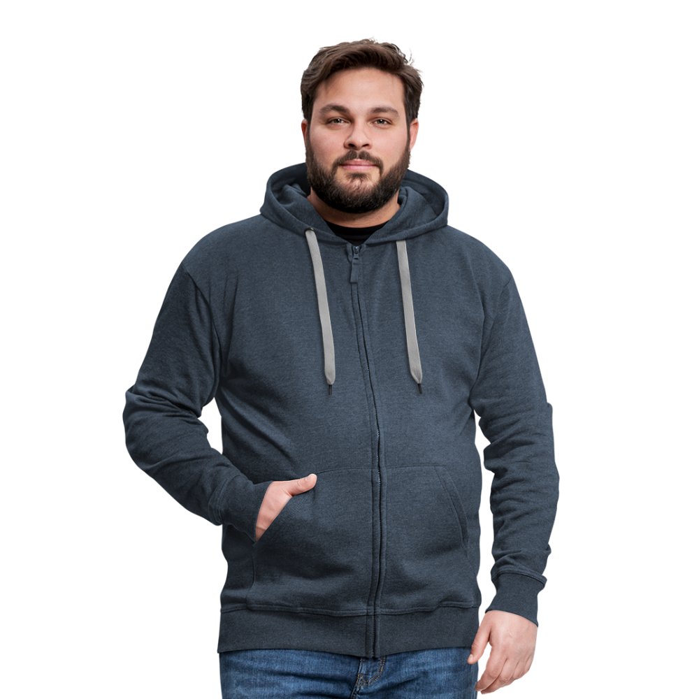 Men's Premium Hooded Jacket - heather denim