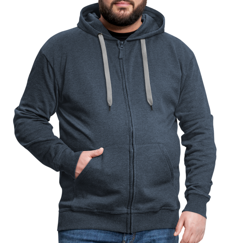 Men's Premium Hooded Jacket - heather denim