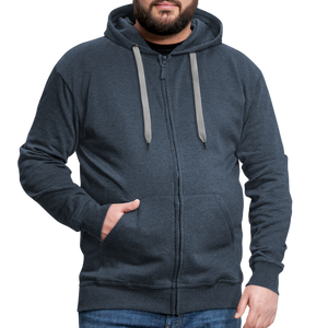 Men's Premium Hooded Jacket - heather denim