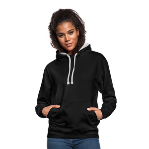 Contrast Colour Hoodie - black/heather grey