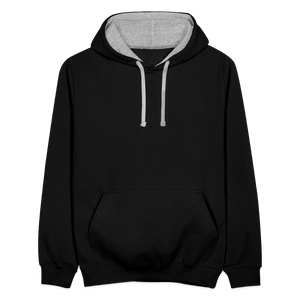 Contrast Colour Hoodie - black/heather grey