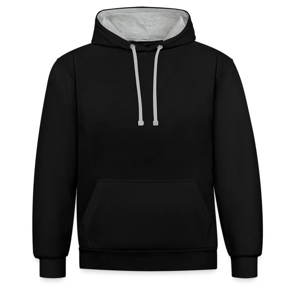 Contrast Colour Hoodie - black/heather grey