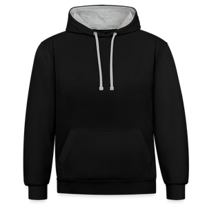 Contrast Colour Hoodie - black/heather grey