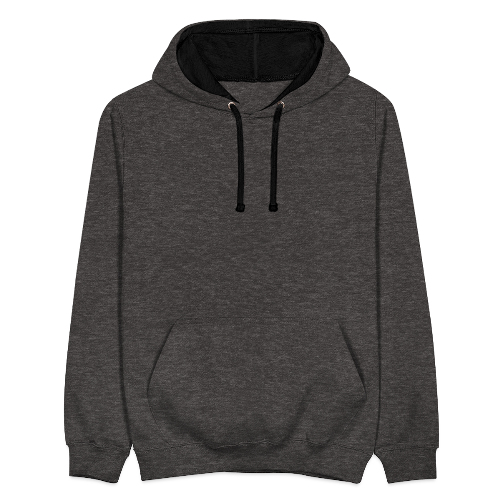 Contrast Colour Hoodie - charcoal/black