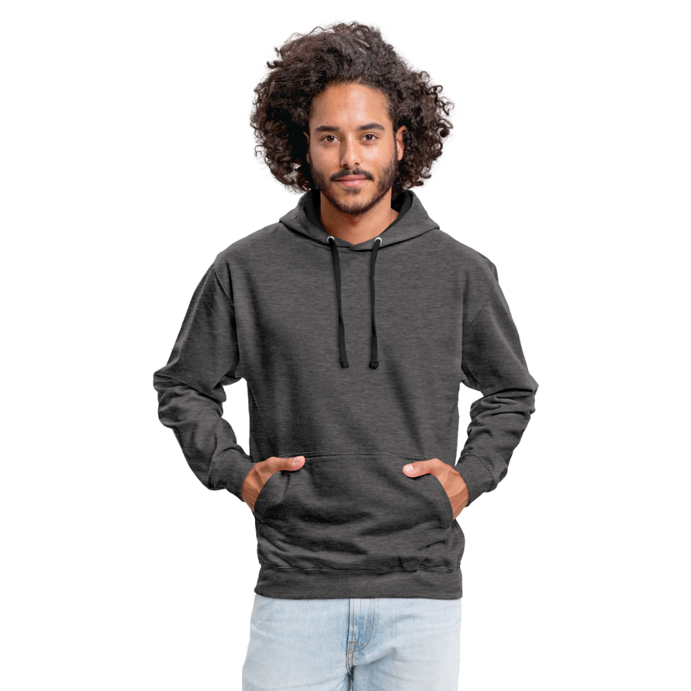 Contrast Colour Hoodie - charcoal/black