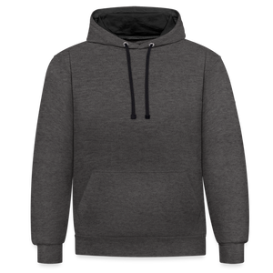 Contrast Colour Hoodie - charcoal/black