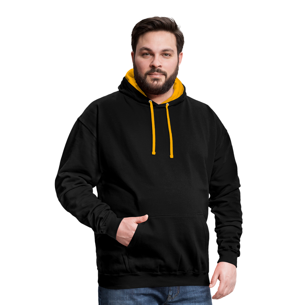 Contrast Colour Hoodie - black/gold