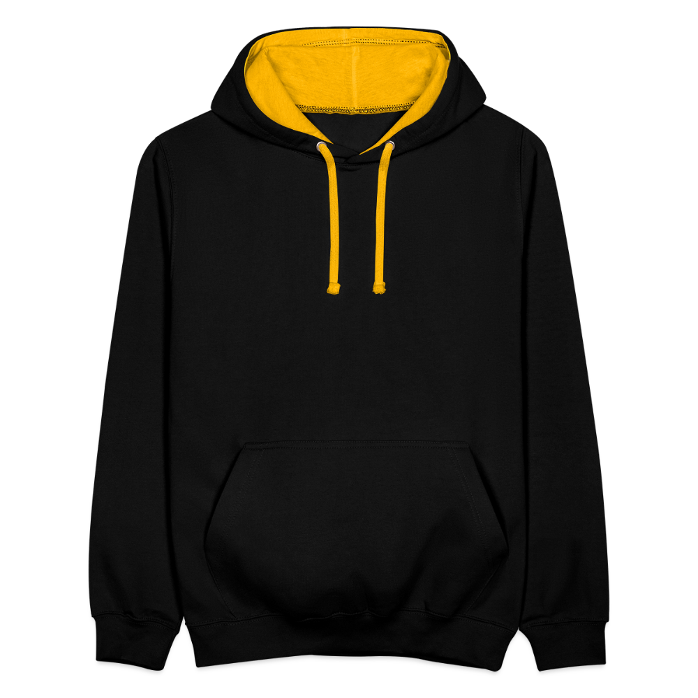 Contrast Colour Hoodie - black/gold