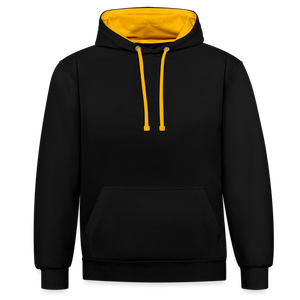 Contrast Colour Hoodie - black/gold