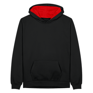 Teenager Contrast Hoodie - black/red