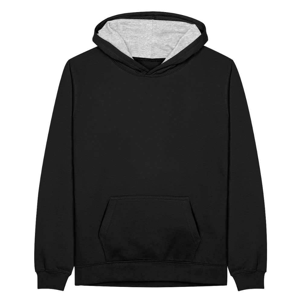 Teenager Contrast Hoodie - black/heather grey