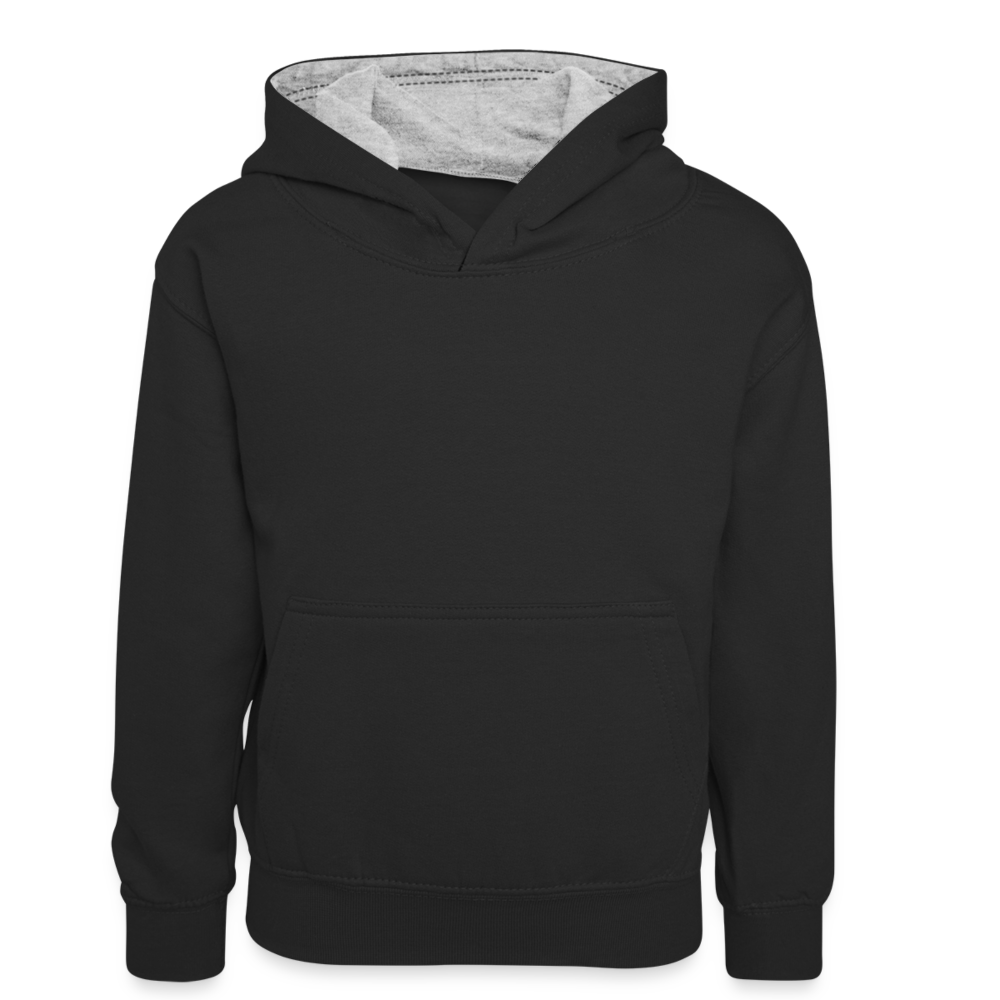 Teenager Contrast Hoodie - black/heather grey