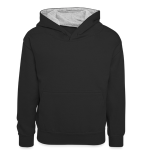 Teenager Contrast Hoodie - black/heather grey