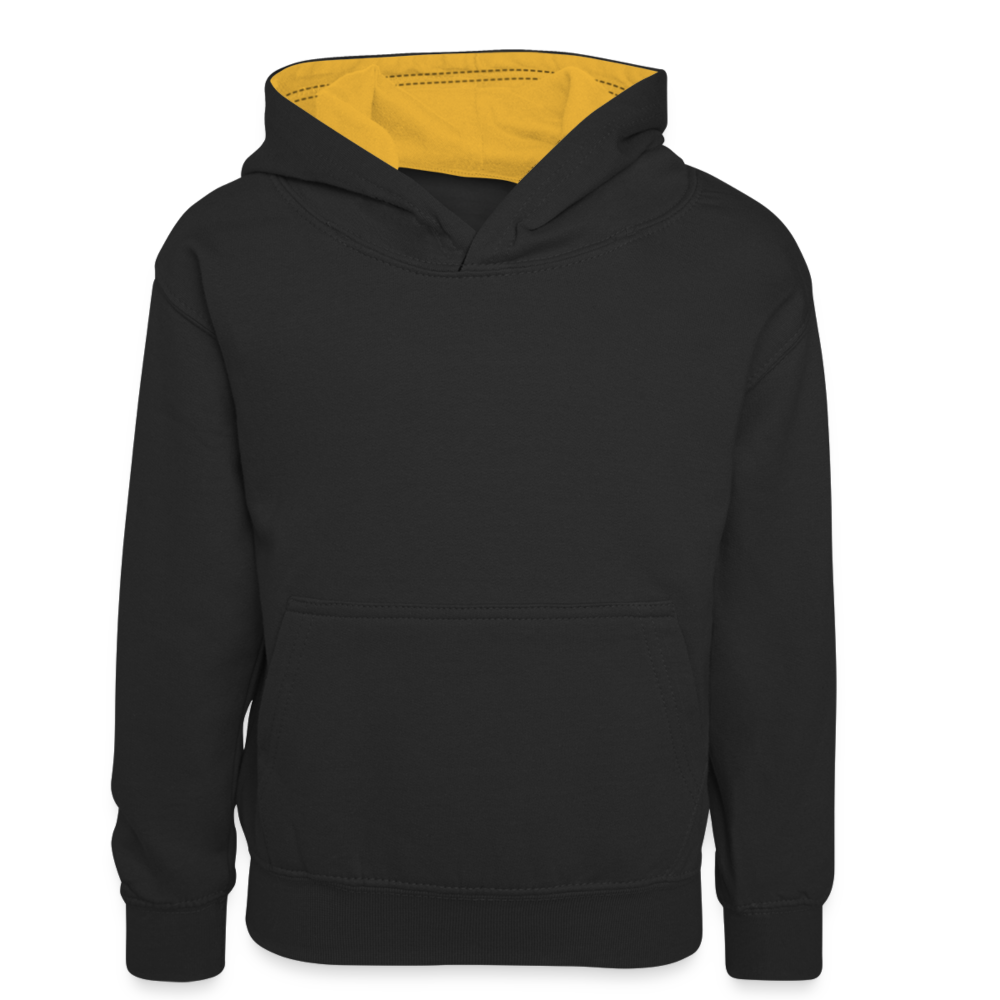 Teenager Contrast Hoodie - black/gold