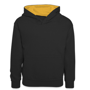 Teenager Contrast Hoodie - black/gold