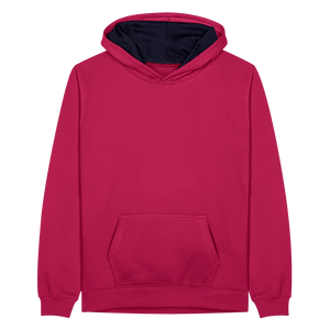 Teenager Contrast Hoodie - pink/navy