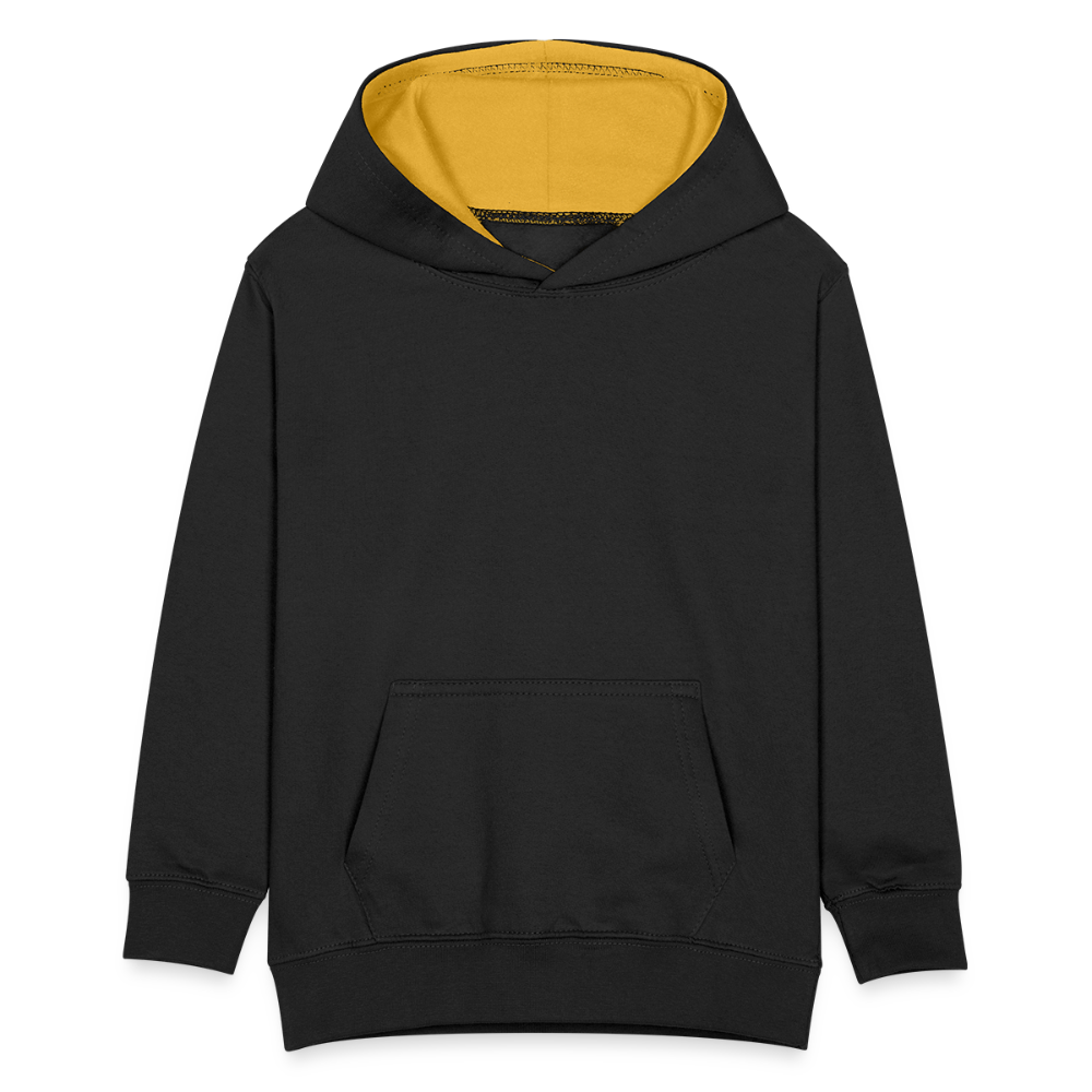 Kids’ Contrast Hoodie - black/gold